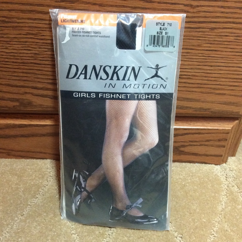 3/$25 Danskin Girls Fishnet Dance Tights, 4-7 NWT